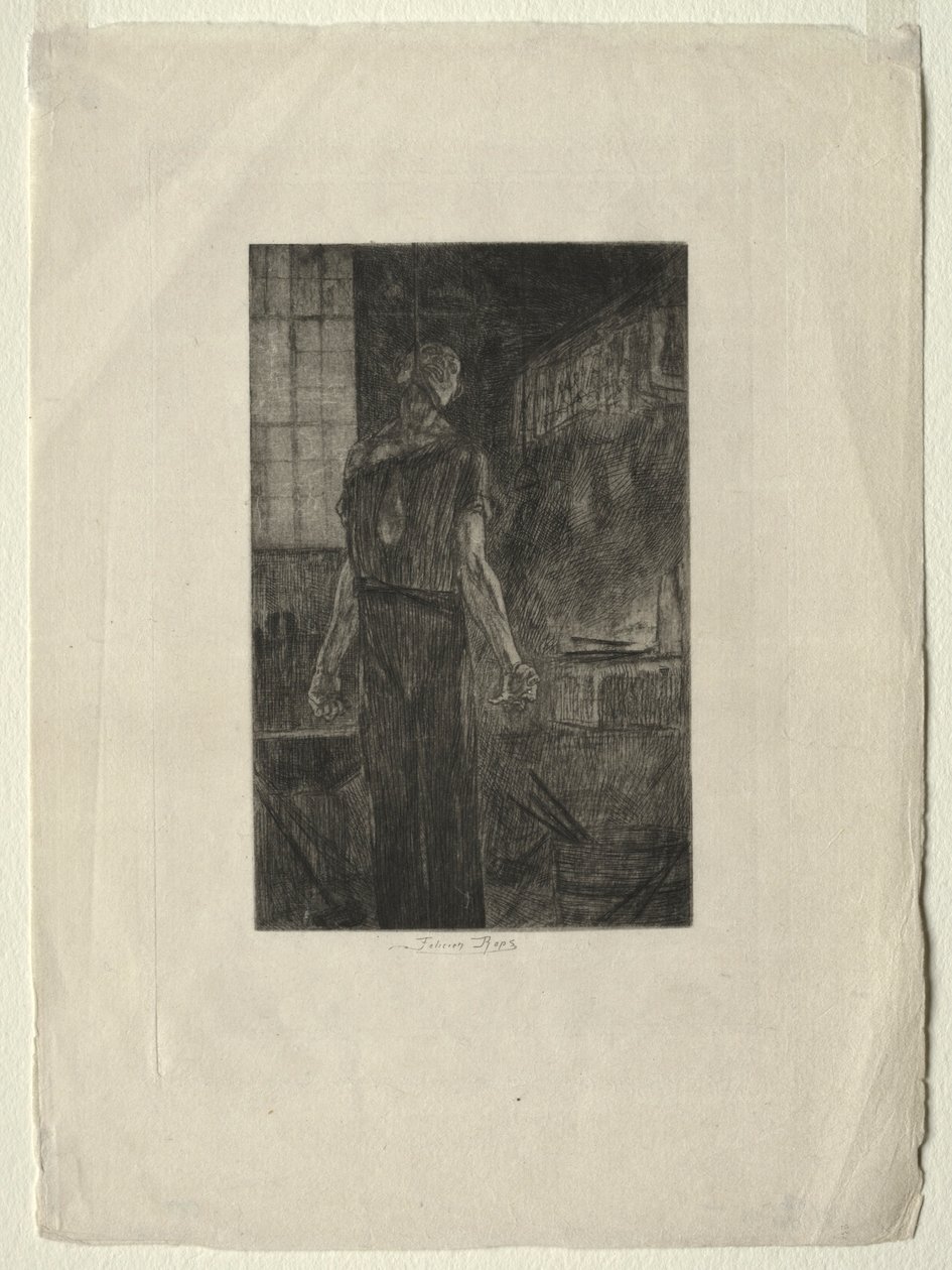 Hengingen av Levallois-Perret, ca. 1880. av Félicien Rops