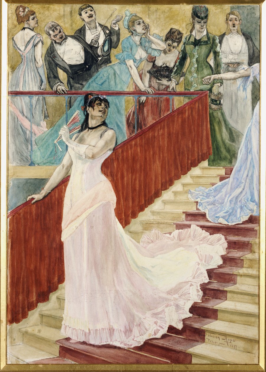 The Row, 1877 av Félicien Rops