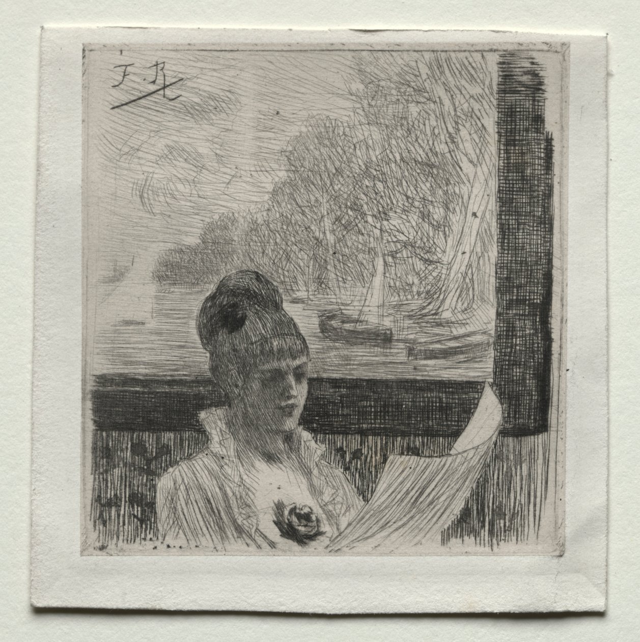 Ung kvinne av Félicien Rops