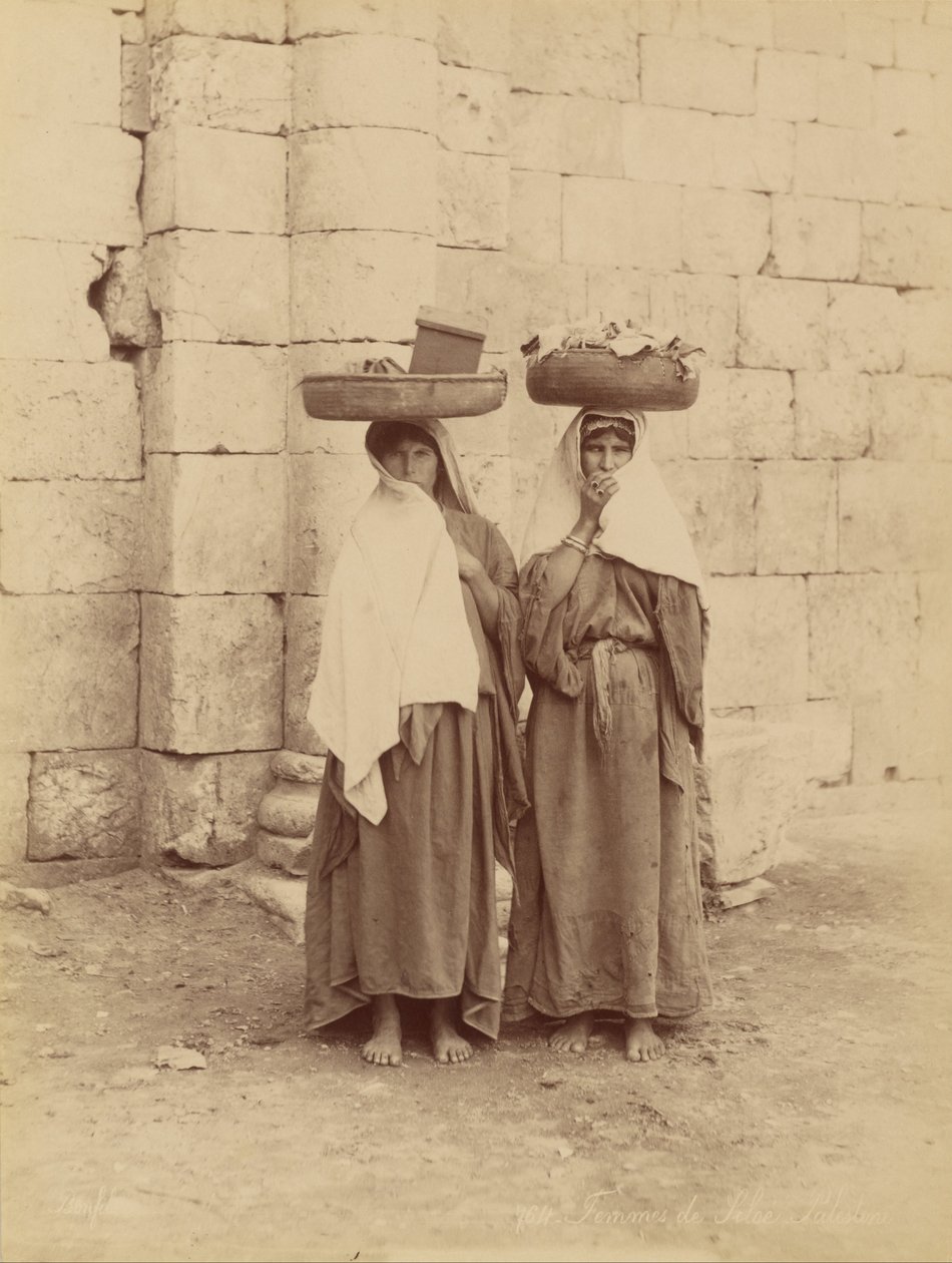 Kvinner i Siloam, Palestina av Félix Bonfils