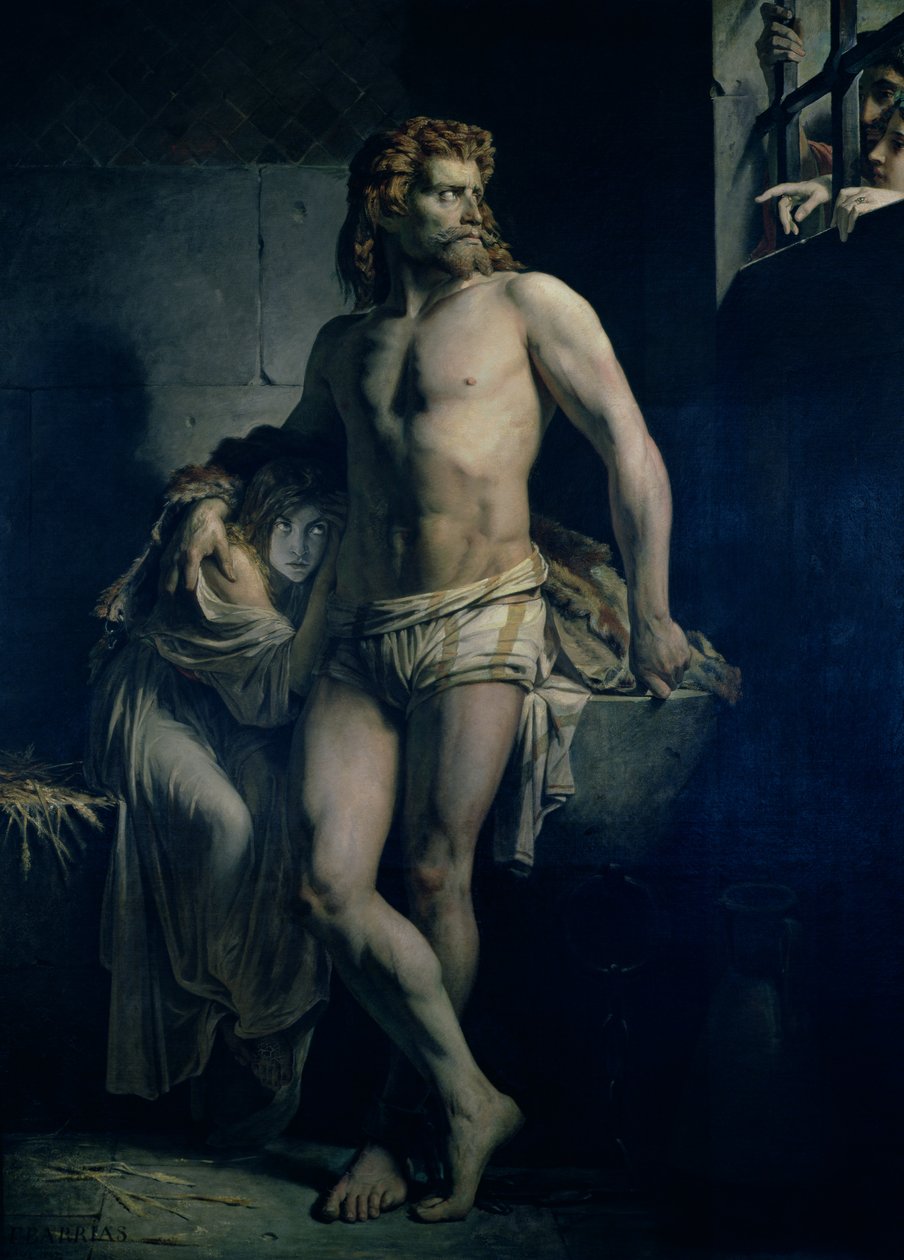 En galler og hans datter fengslet i Roma, 1847 av Félix Joseph Barrias