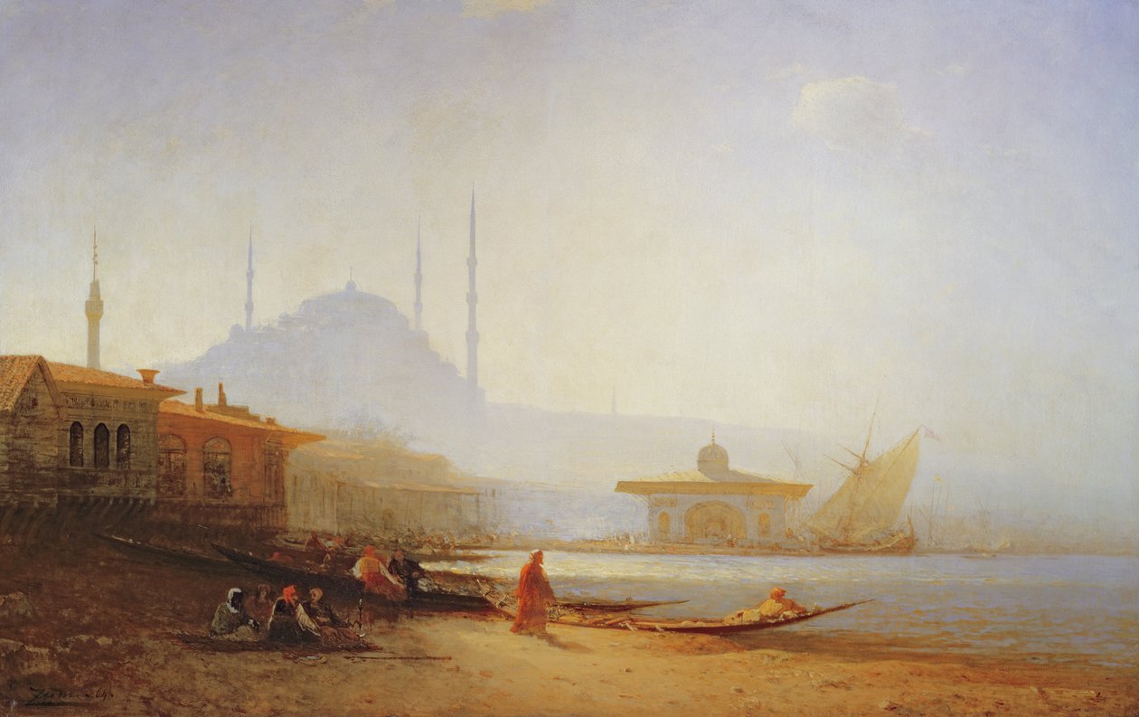 Utsikt over Istanbul, 1864 av Félix Ziem