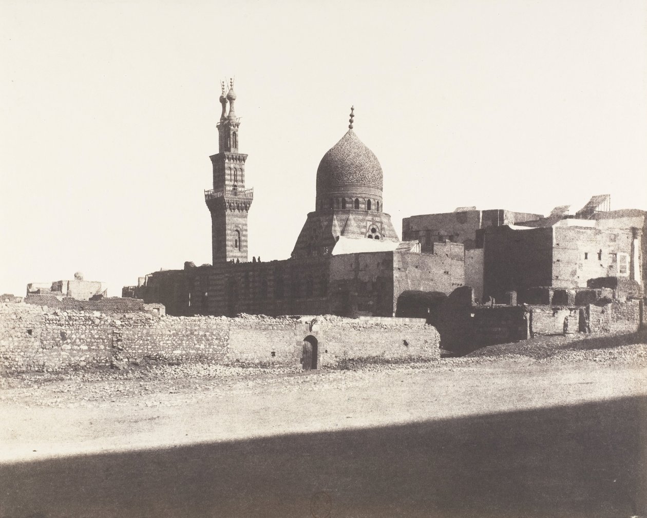 Le Kaire, Nâcéryeh-moskeen, 1851-52, trykt 1853-54. av Félix Teynard