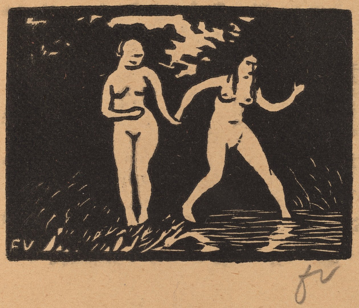 Entering the Water Entering the Water, 1893. av Félix Vallotton