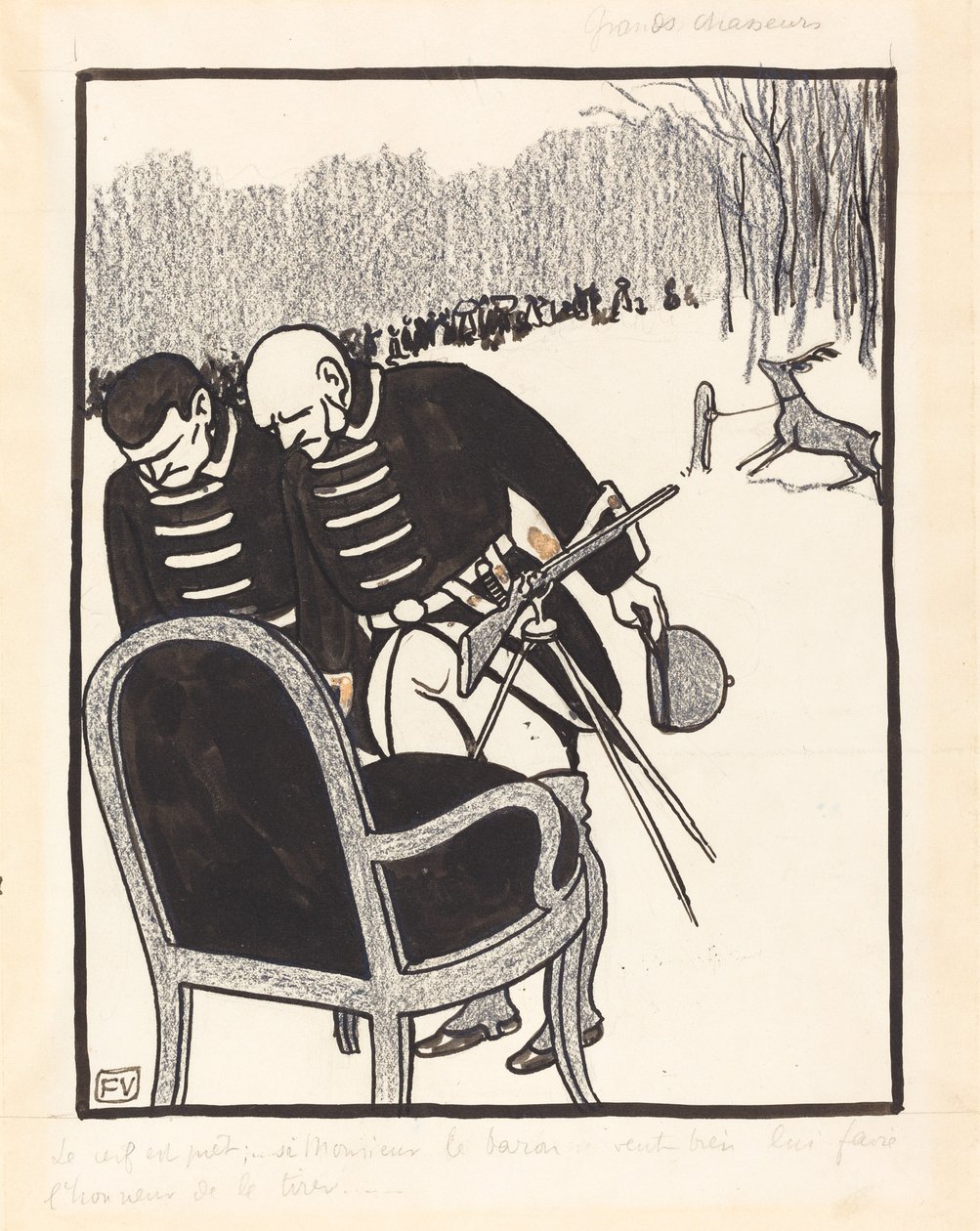 Great Hunters - The Deer er klar, 1903. av Félix Vallotton