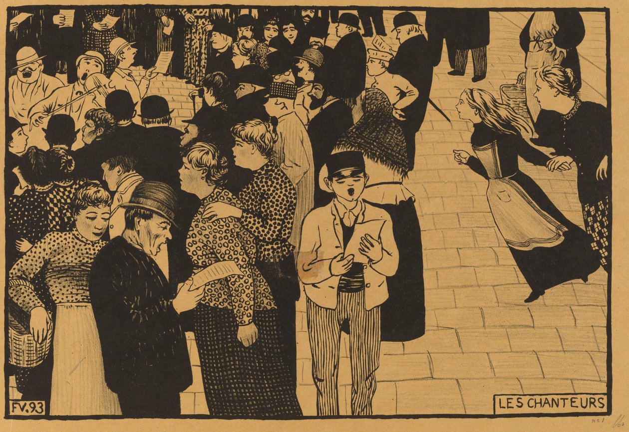 The Singers, 1893. av Félix Vallotton