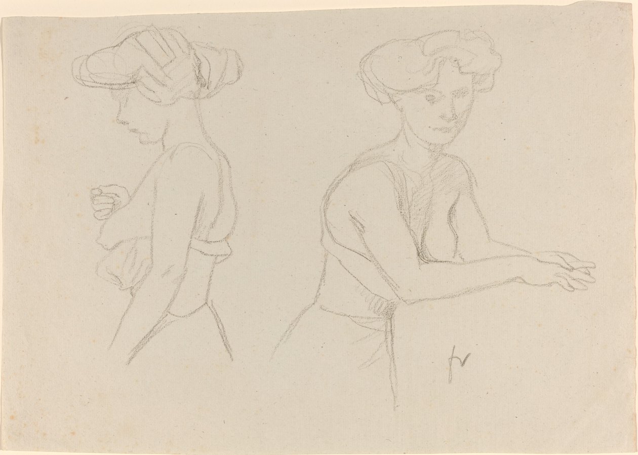 To studier av en kvinne som kler seg av Félix Vallotton