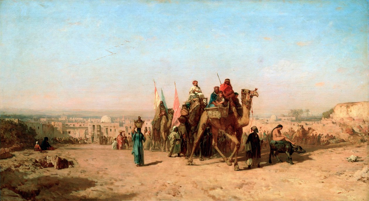 Caravan, 1860. av Félix Ziem