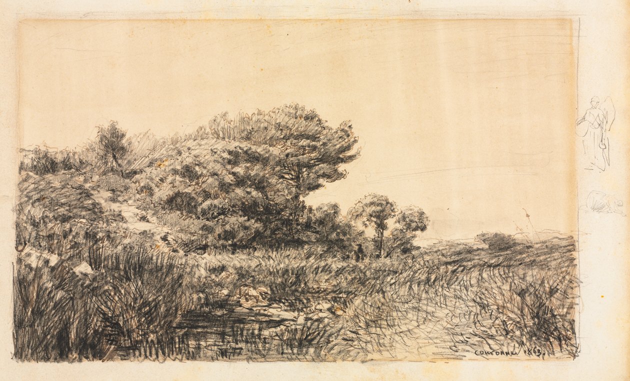 Edge of Marsh ved Couronne av Félix Ziem