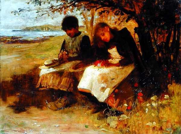 Ville blomster (olje på lerret) av Flora Macdonald Reid