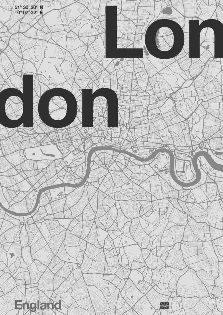 London Minimal kart av Florent Bodart