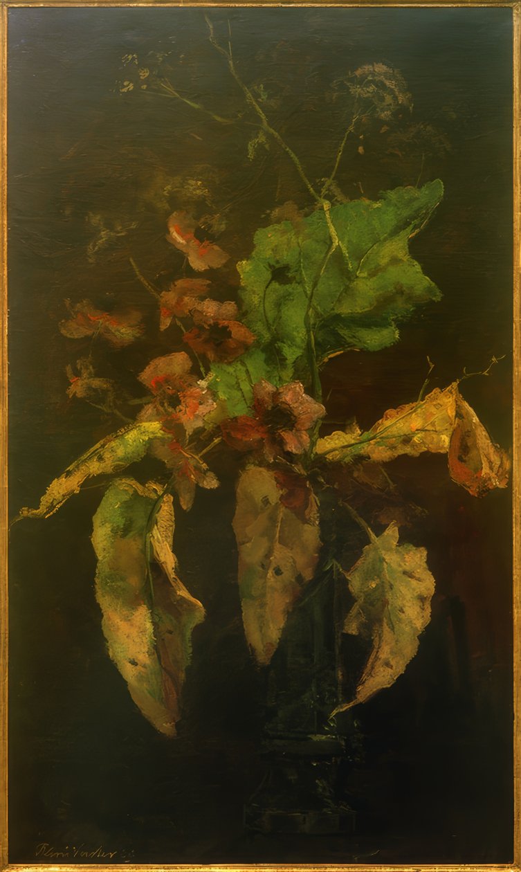 Anemoner og blader av Floris Verster