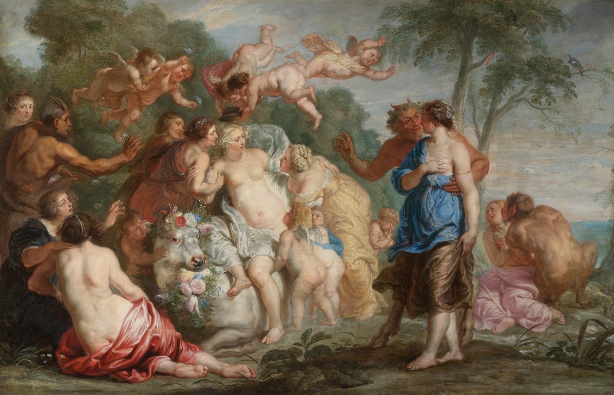 Voldtekt av Europa av Follower of Peter Paul Rubens
