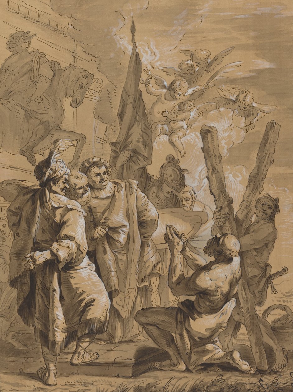 Martyrium av Saint Andrew av Follower of Francesco Fontebasso