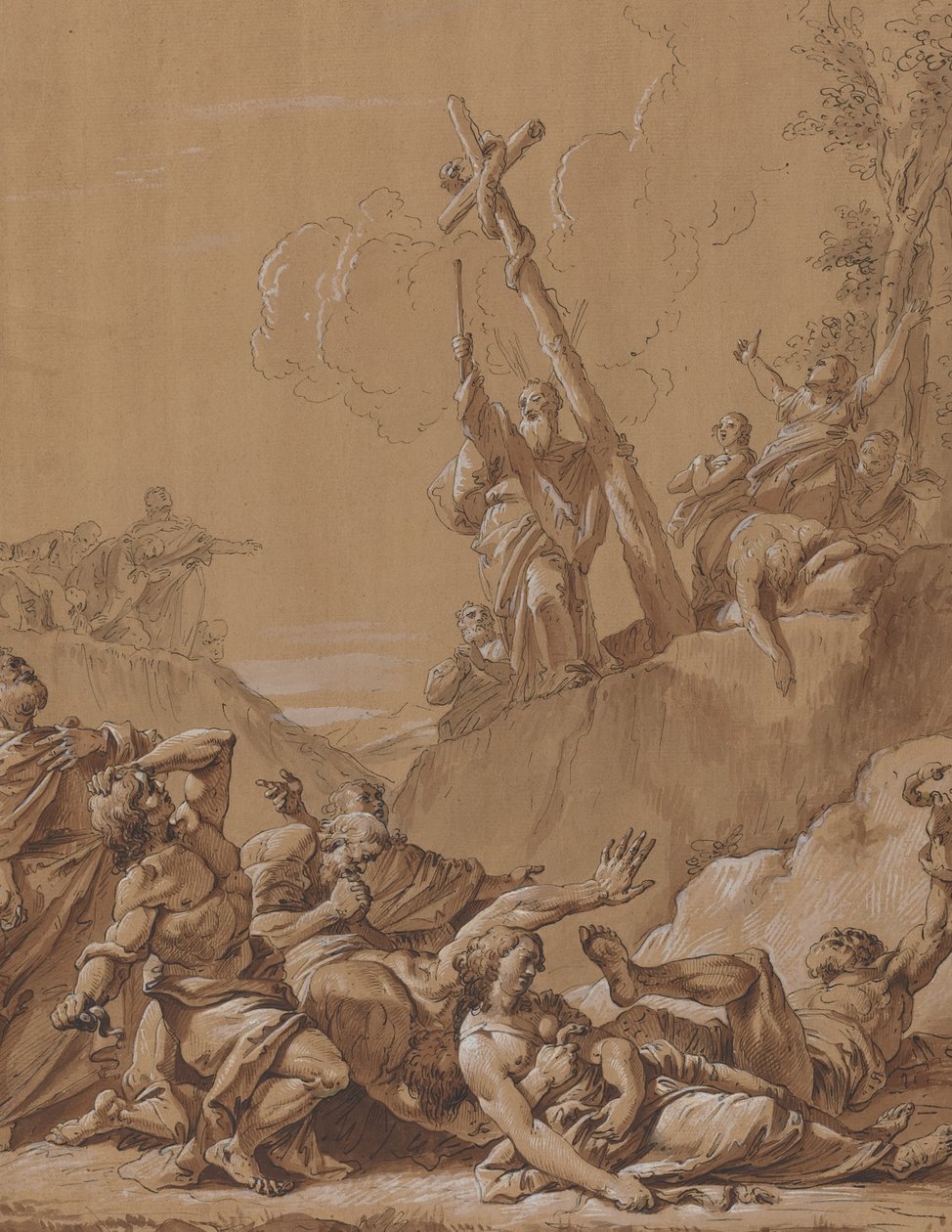 Moses og den skamløse slangen av Follower of Francesco Fontebasso
