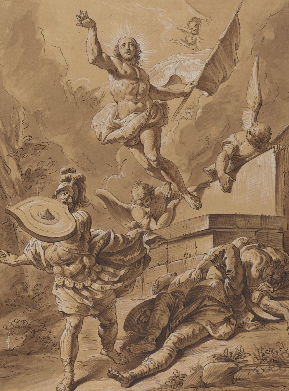 Oppstandelsen av Follower of Francesco Fontebasso