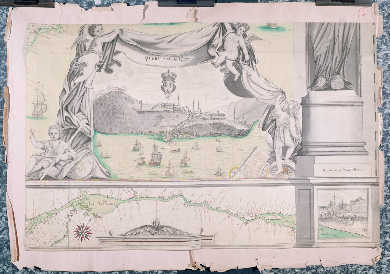 Quebec sett fra øst, 1699 av Fonville