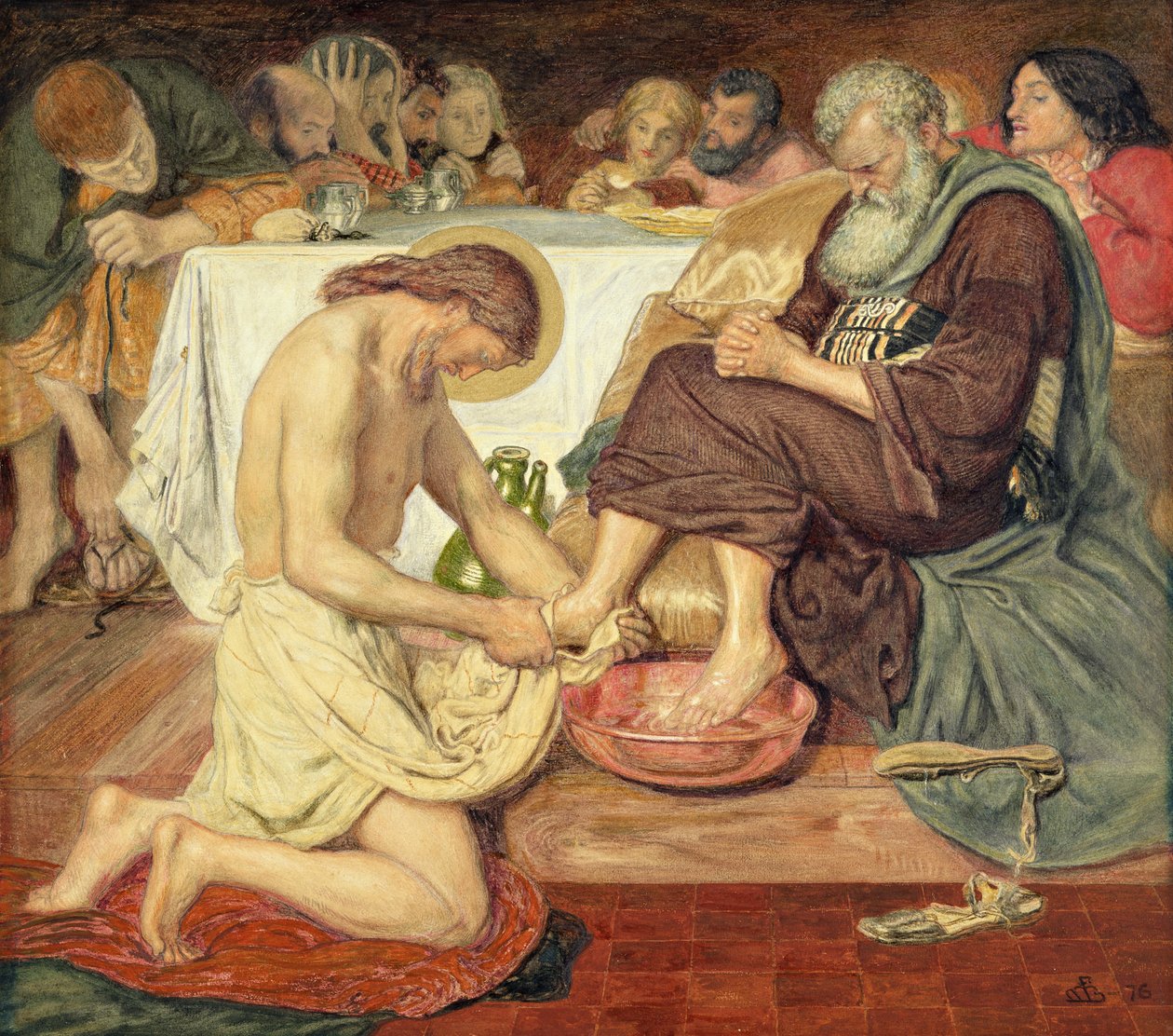 Jesus vasker Peters føtter av Ford Madox Brown