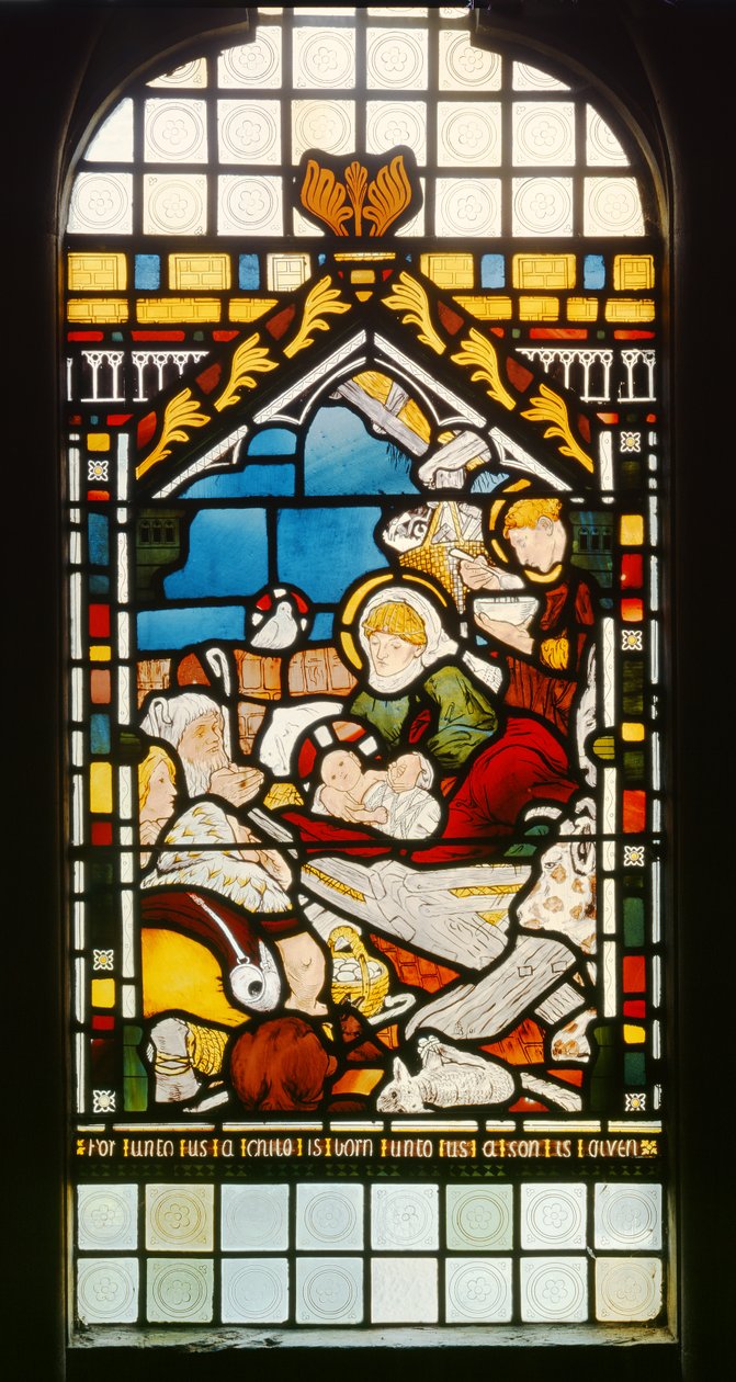 The Nativity, 1861 (farget glass) av Ford Madox Brown