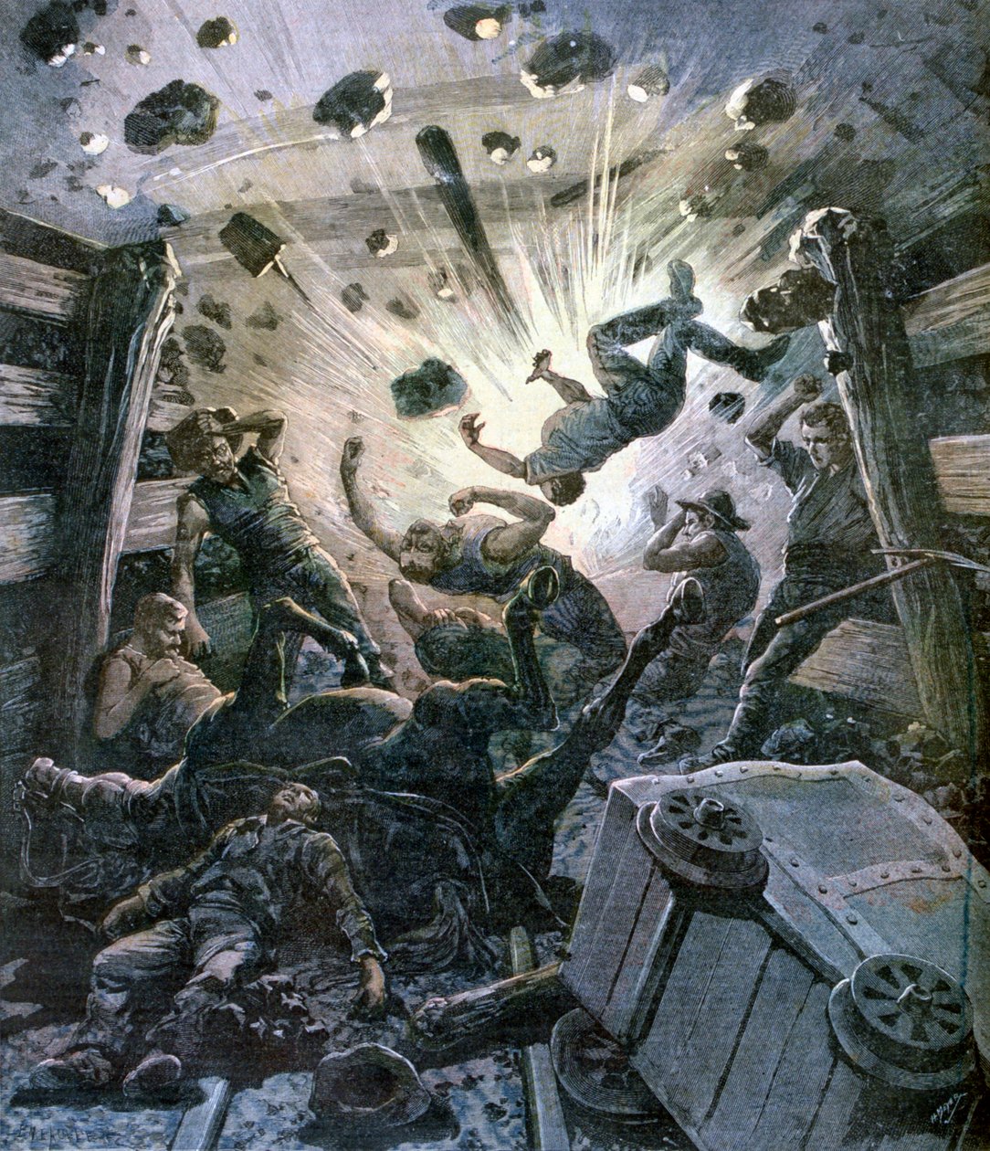 En flammeeksplosjon, Frankrike, 1892 av Fortuné Méaulle
