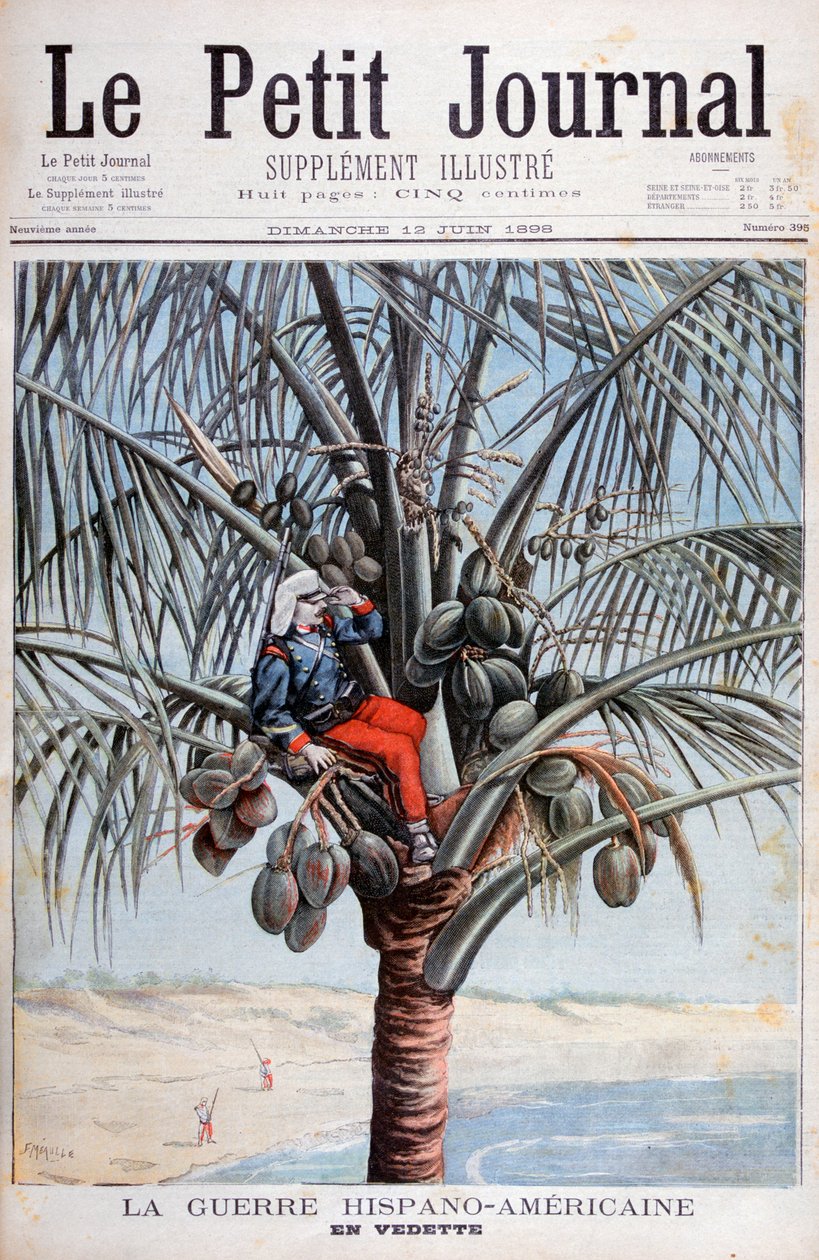 Spansk utkikk, spansk-amerikansk krig, 1898 av Fortuné Méaulle