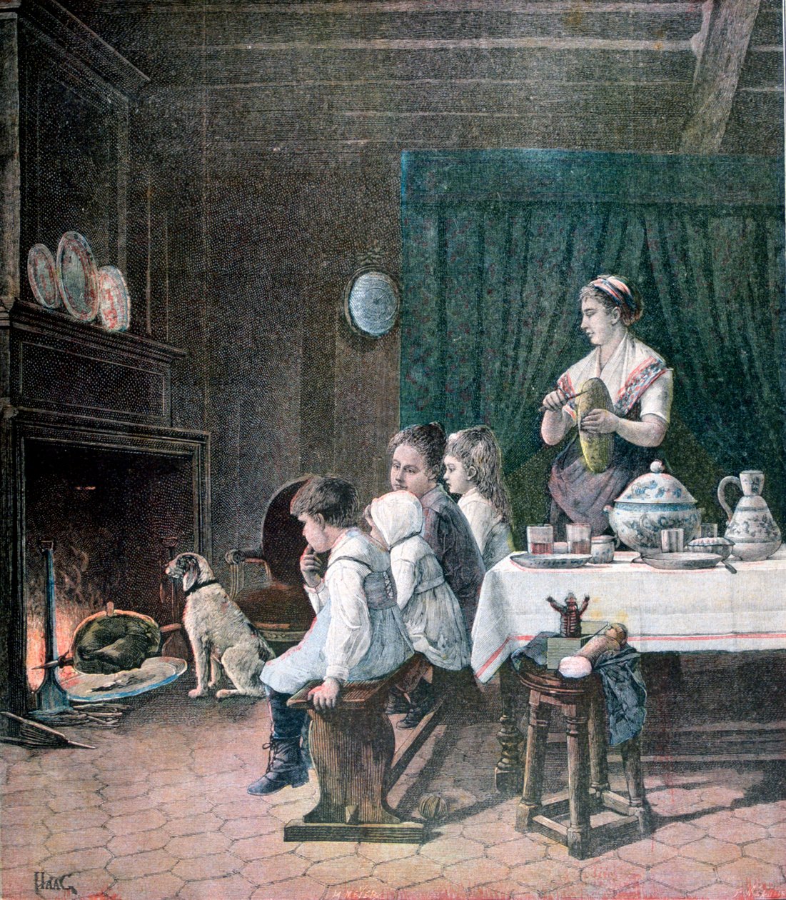Venter, 1890 av Fortuné Méaulle