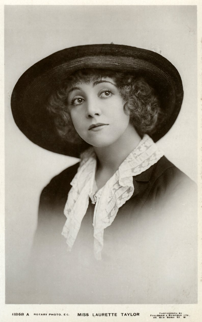 Laurette Taylor , amerikansk skuespillerinne, c1905-c1919. av Foulsham and Banfield