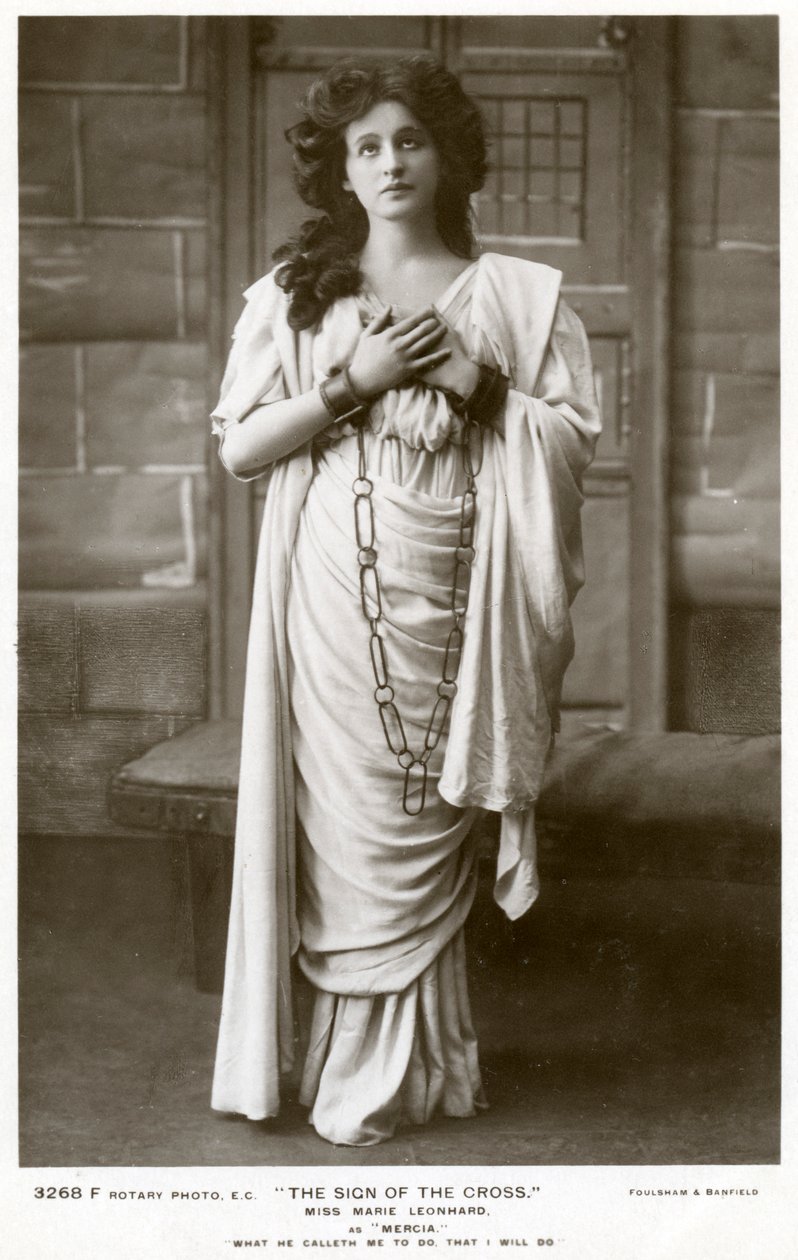 Marie Leonhard, skuespillerinne, ca 1900-tallet. av Foulsham and Banfield