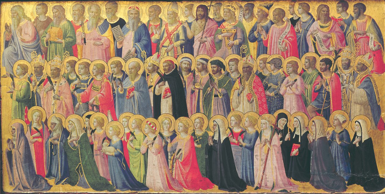The Forerunners of Christ with Saints and Martyrs, 1423-24 (eggtempera på tre) av Fra Angelico