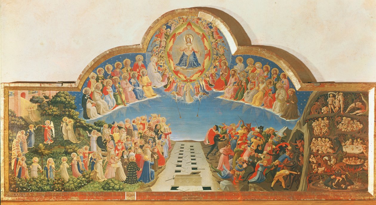 The Last Judgement, altertavle fra Santa Maria degli Angioli, ca. 1431 av Fra Angelico