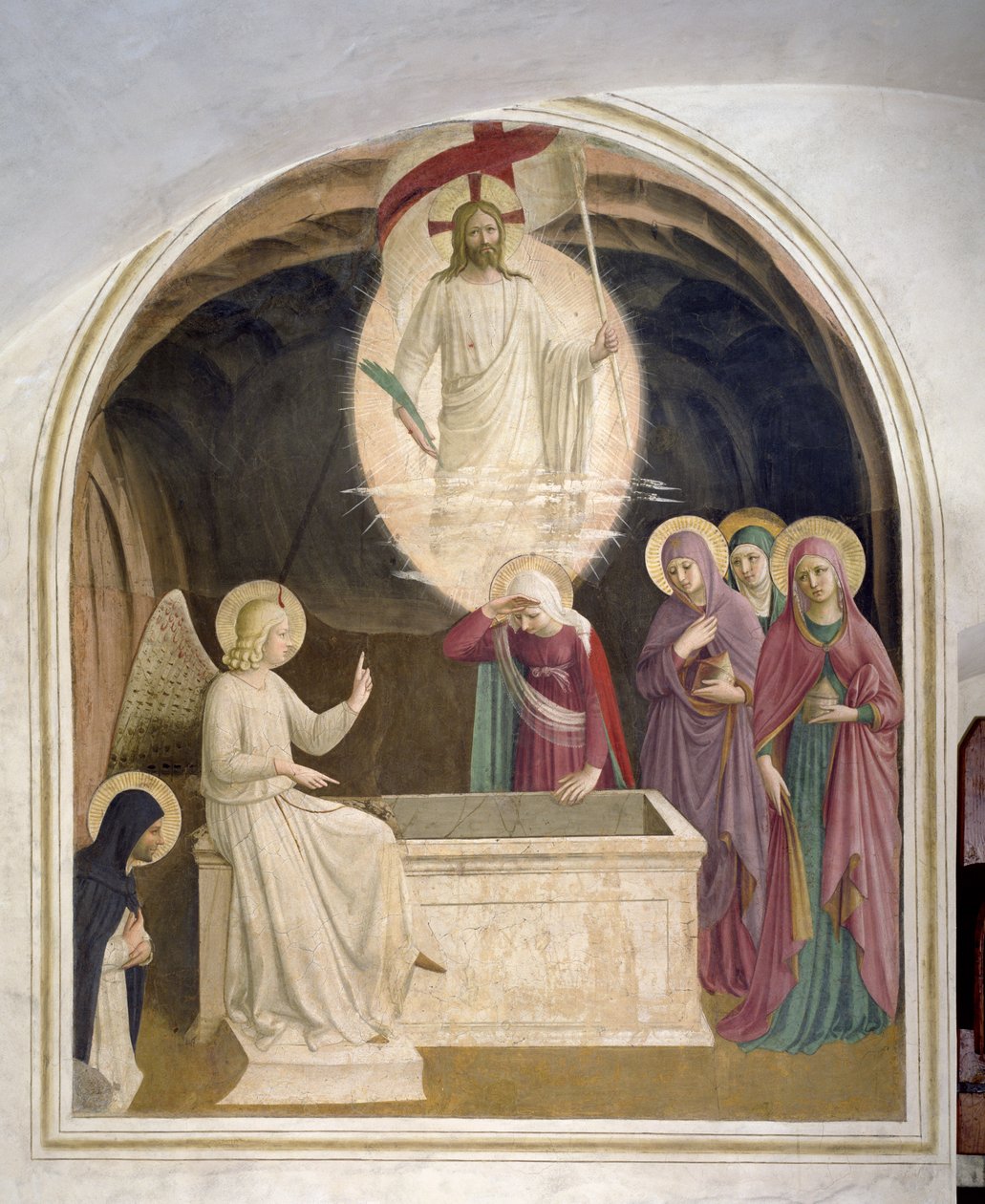 Kristi oppstandelse og de fromme kvinnene ved graven, 1442 av Fra Angelico