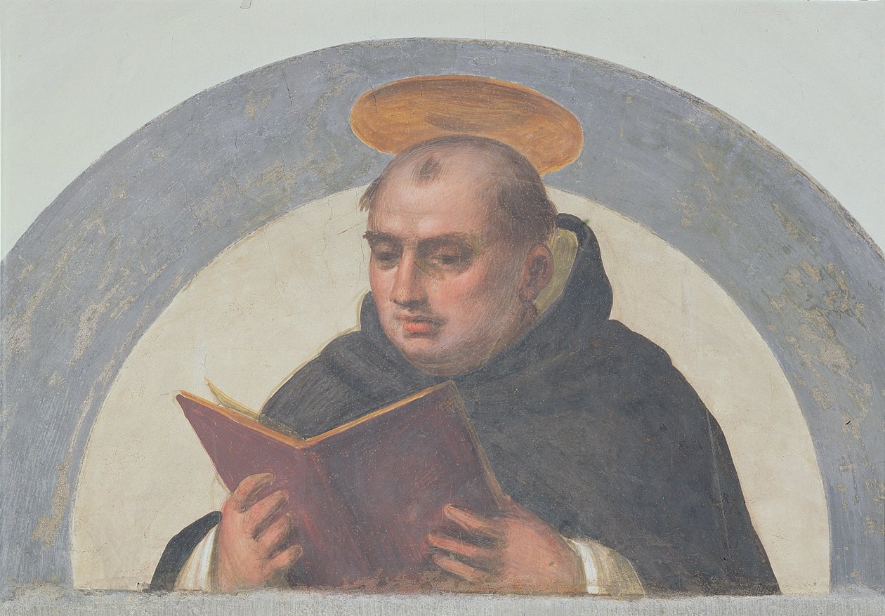 St. Thomas Aquinas Reading, ca. 1510-11 av Fra Bartolommeo