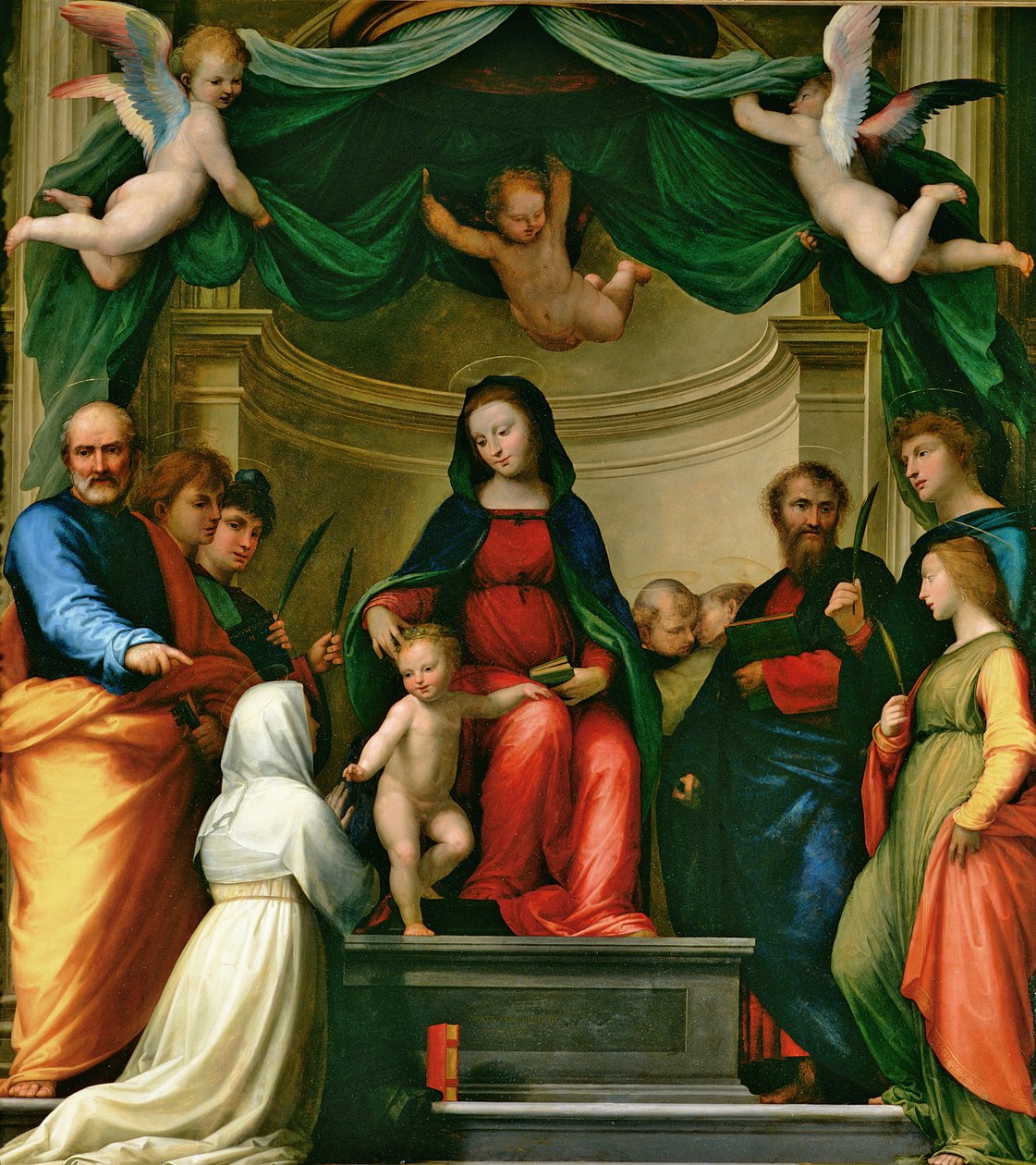 The Mystic Marriage of St. Catherine of Siena with Saints, 1511 av Fra Bartolommeo