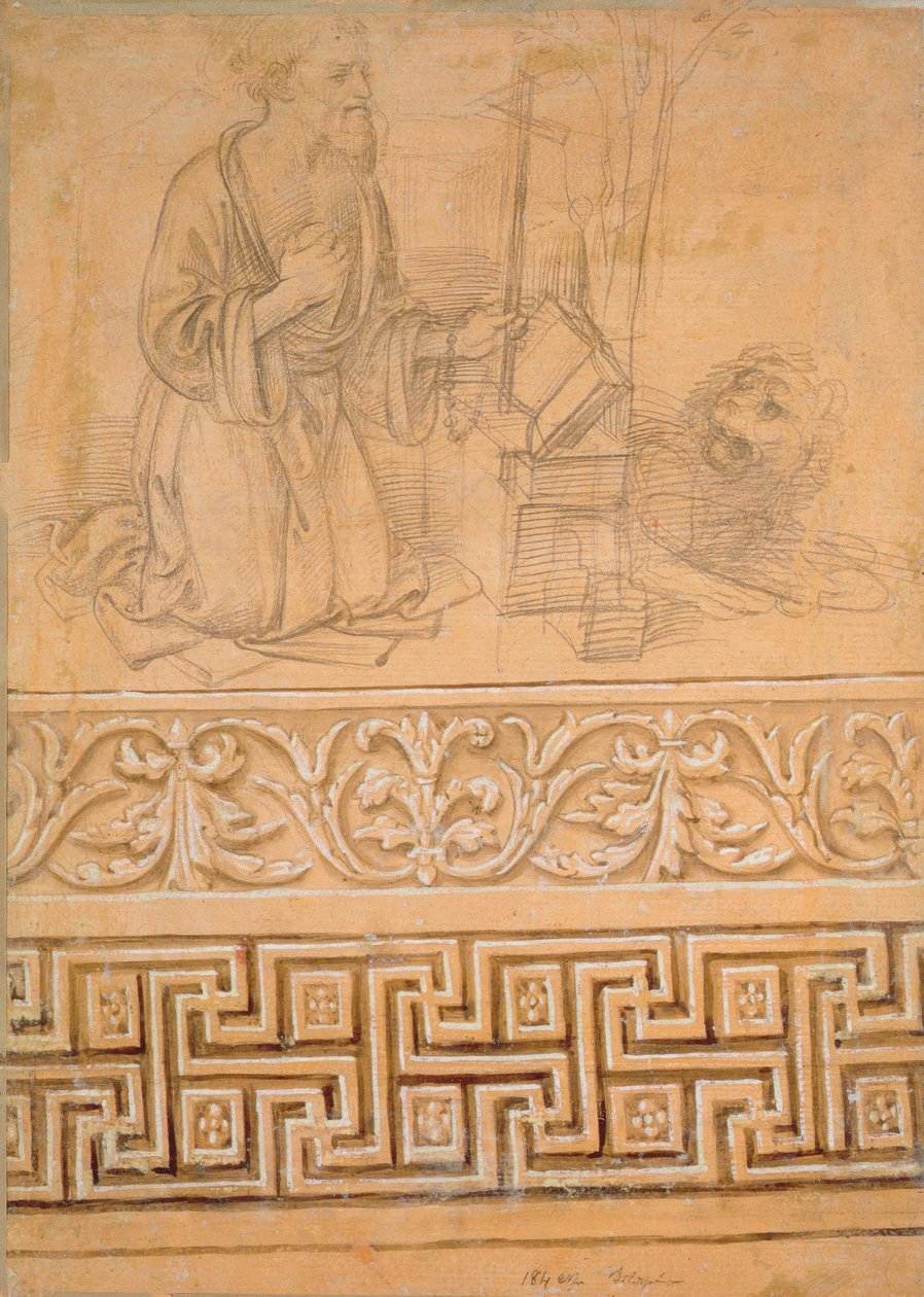 St. Hieronymus i bot, med en løve av Fra Filippo Lippi
