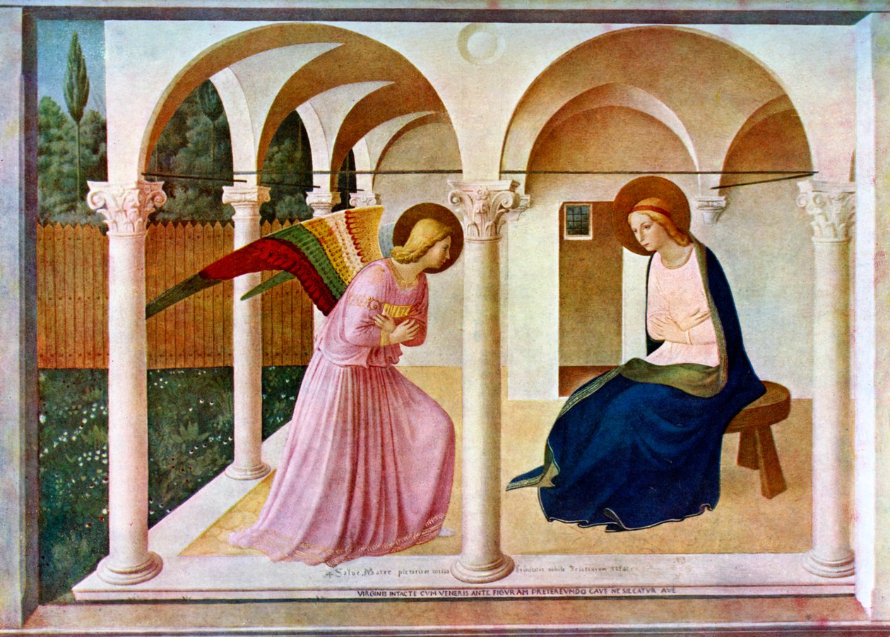Bebudelsen, c1438-1445, c1900-1920. av Fra Angelico