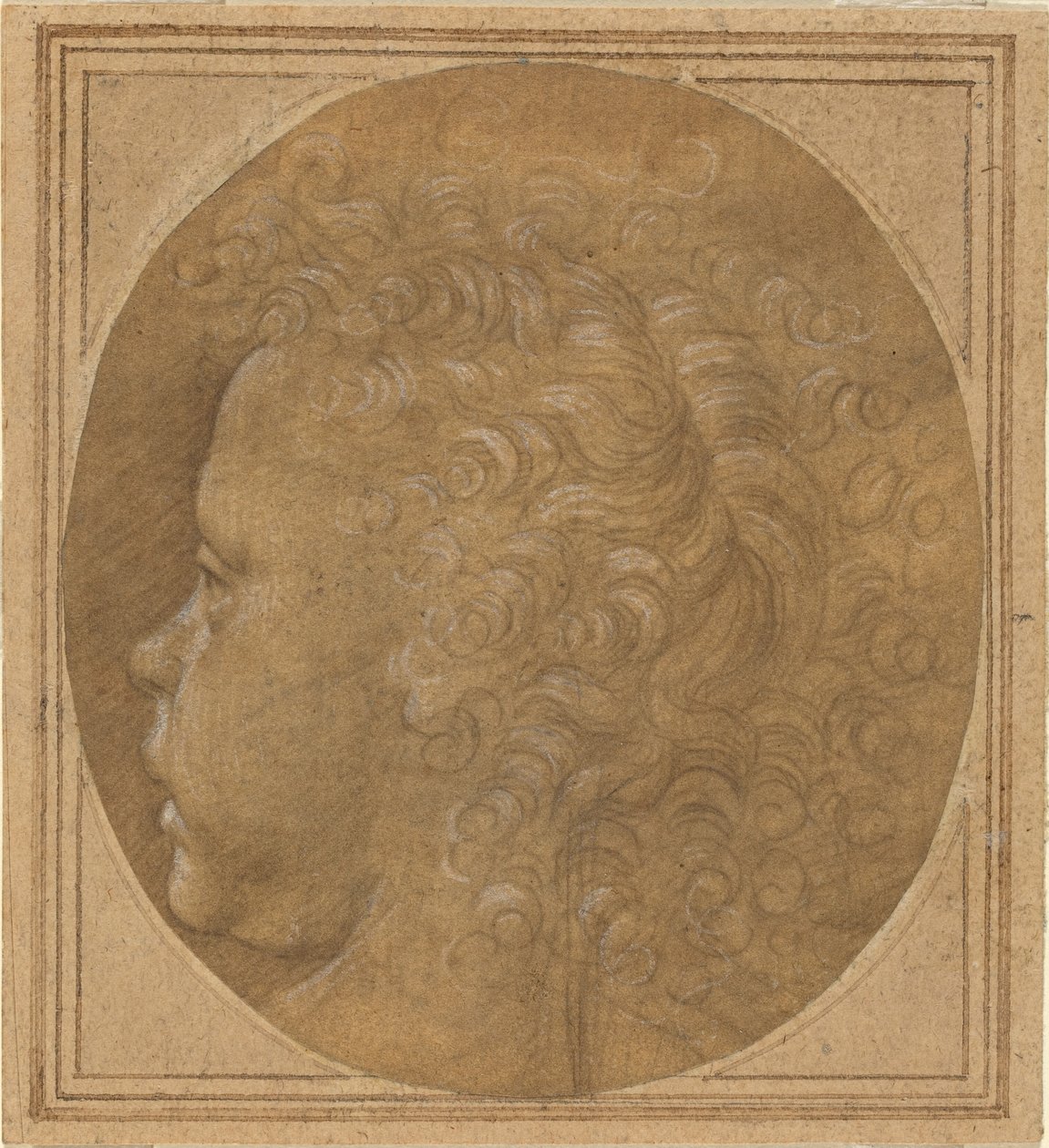 Head of a Child [recto] av Fra Bartolommeo