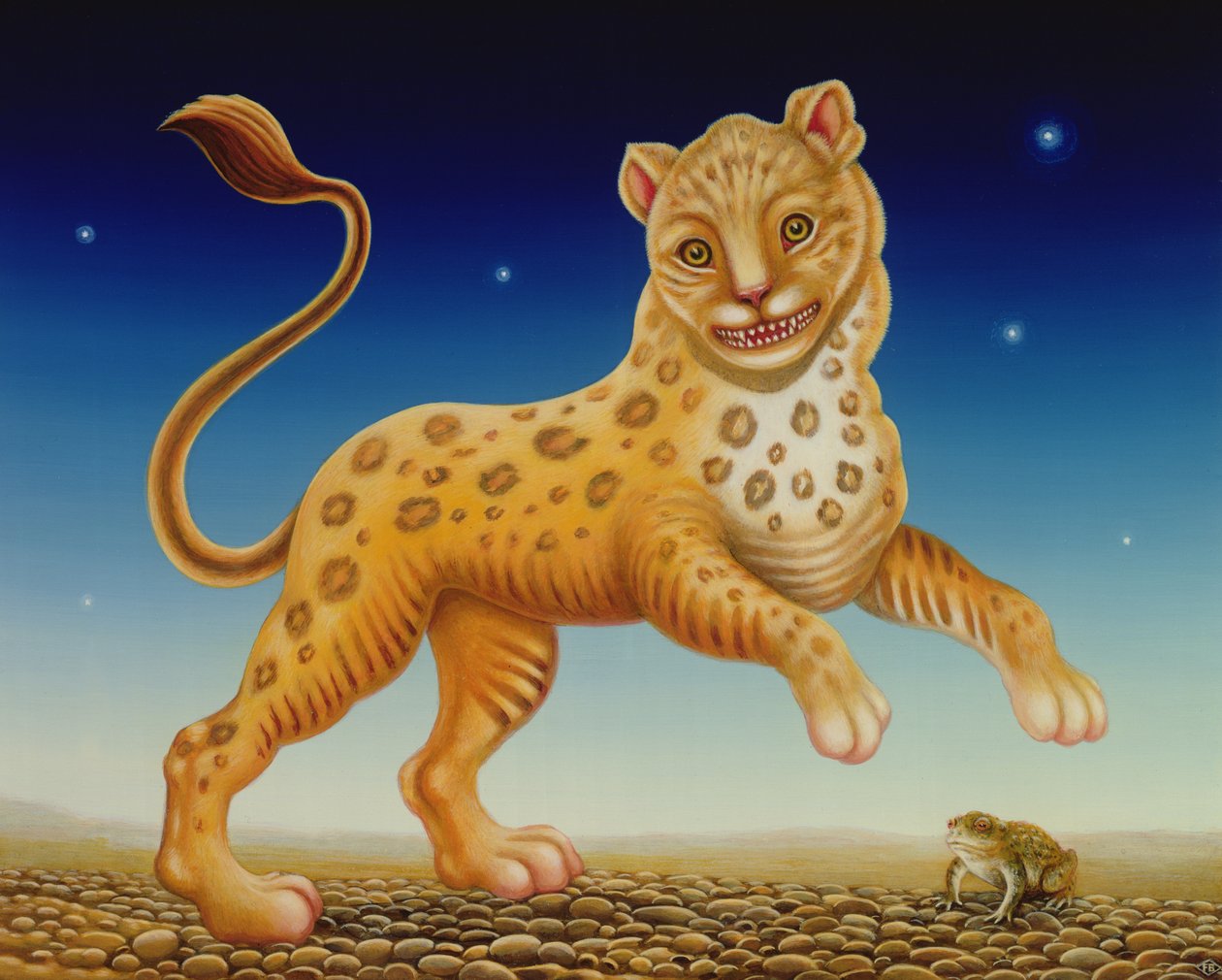 Panther, 2004 (olje og tempera på panel) av Frances Broomfield