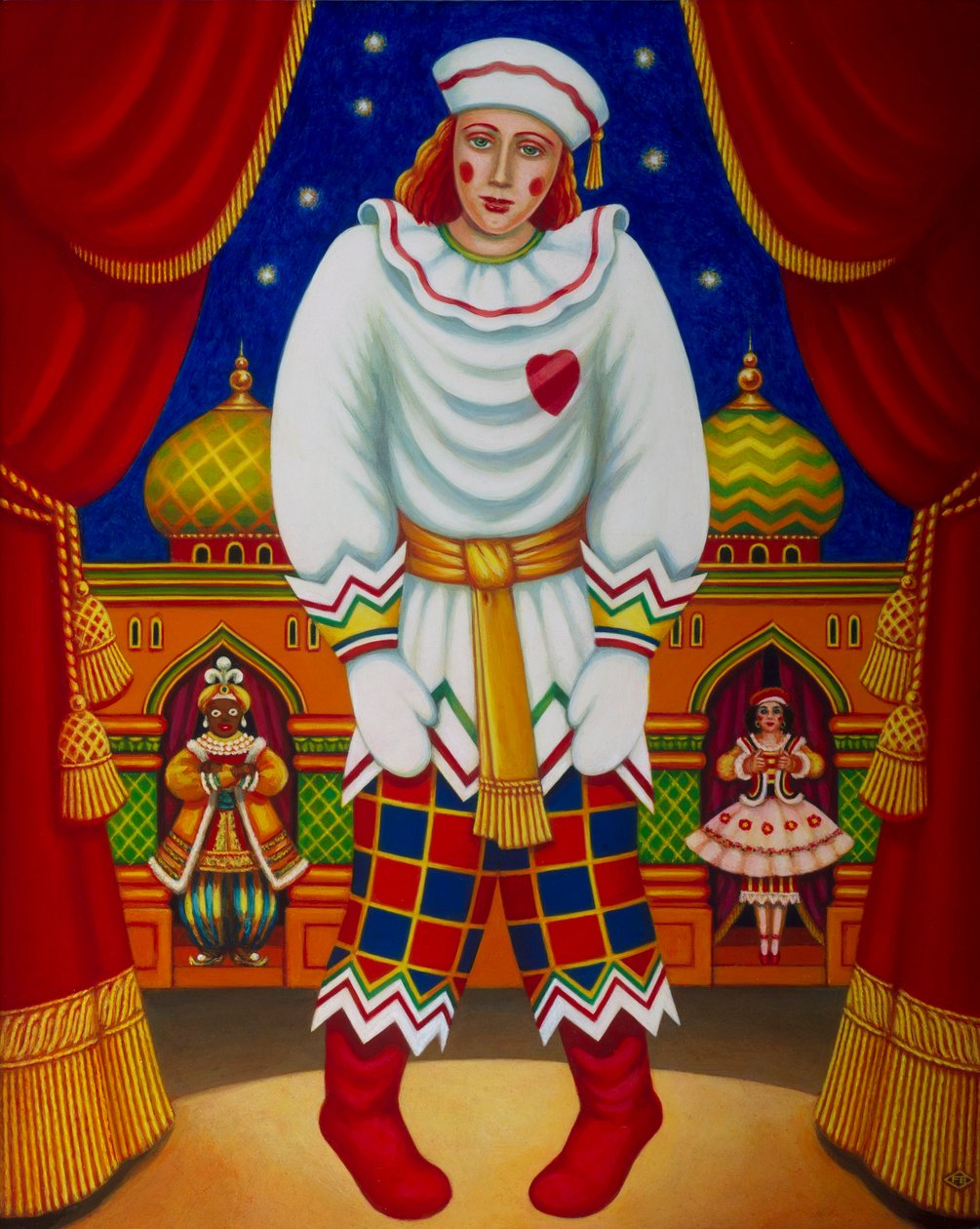 Petrushka, 2011 (oljer og tempera på panel) av Frances Broomfield