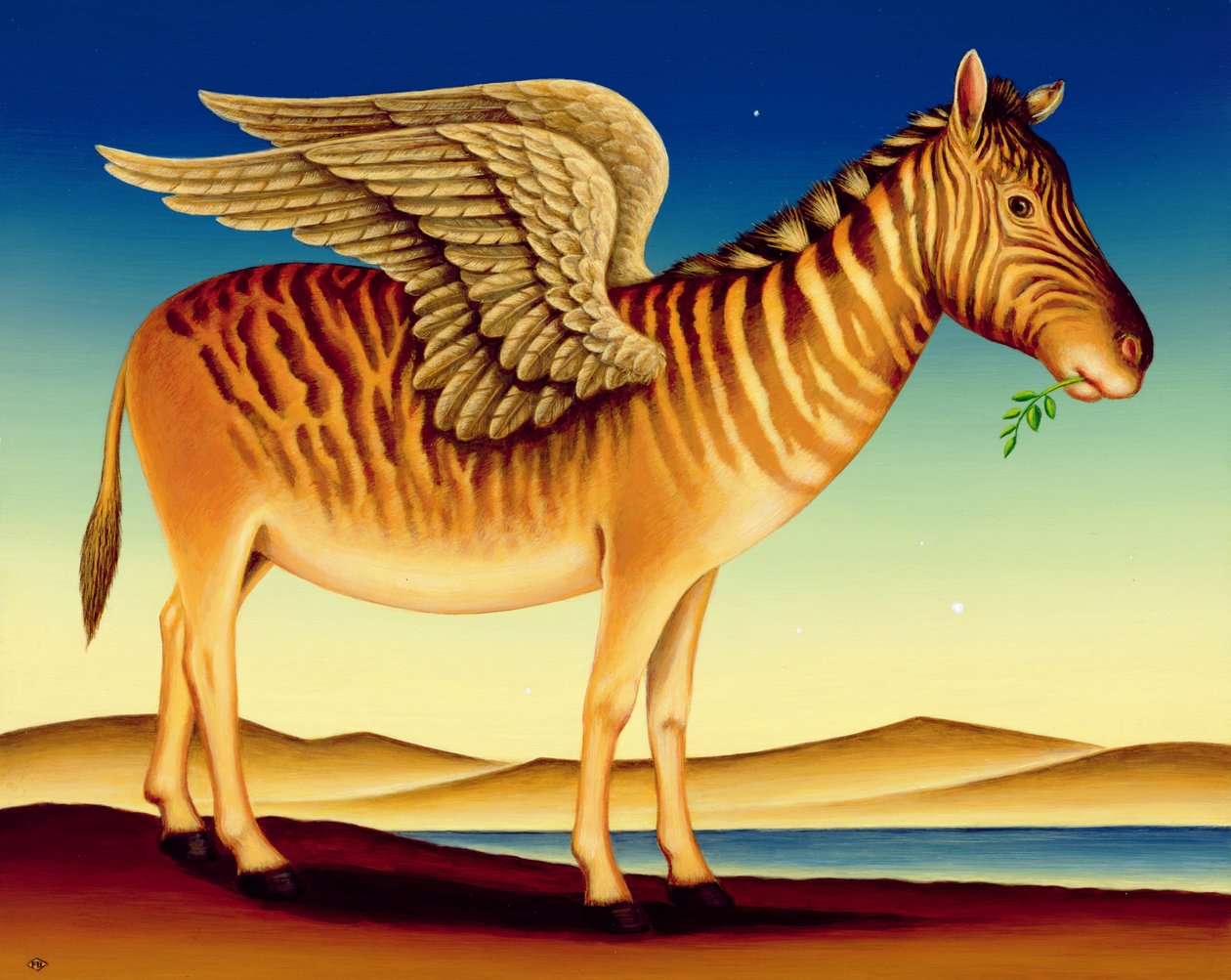 Quagga, 2000 (olje og tempera på panel) av Frances Broomfield