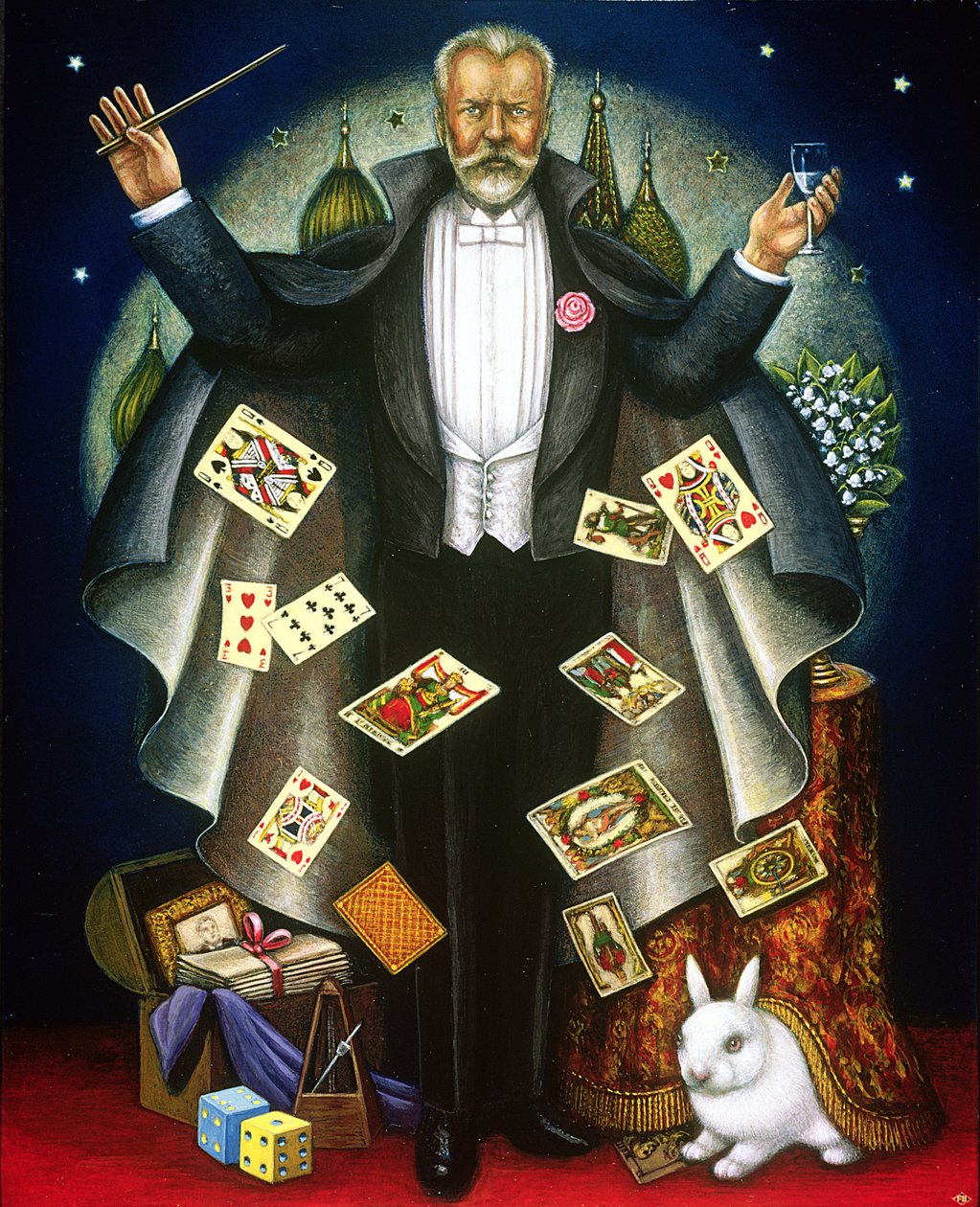 Tchaikovsky (1840-93) 2004 (olje og tempera på panel) av Frances Broomfield