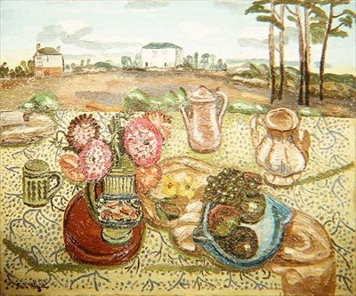 A Country Window, ca. 1929-31 (olje på lerret) av Frances Hodgkins