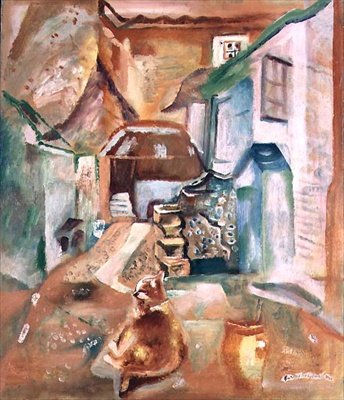Purbeck gårdsplass, morgen av Frances Hodgkins