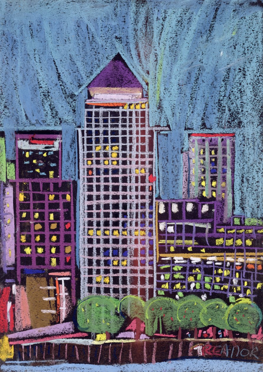 Canary Wharf i London Docklands av Frances Treanor