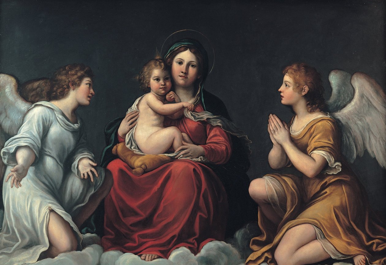 Madonna med barnet og englene av Francesco Albani