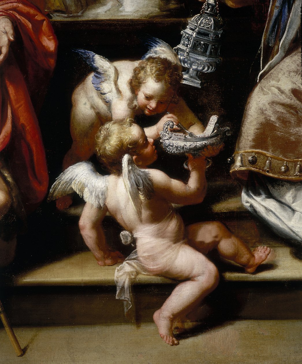 Altertavlen til Madonna of the Snow (detalj) av Francesco Fiasella