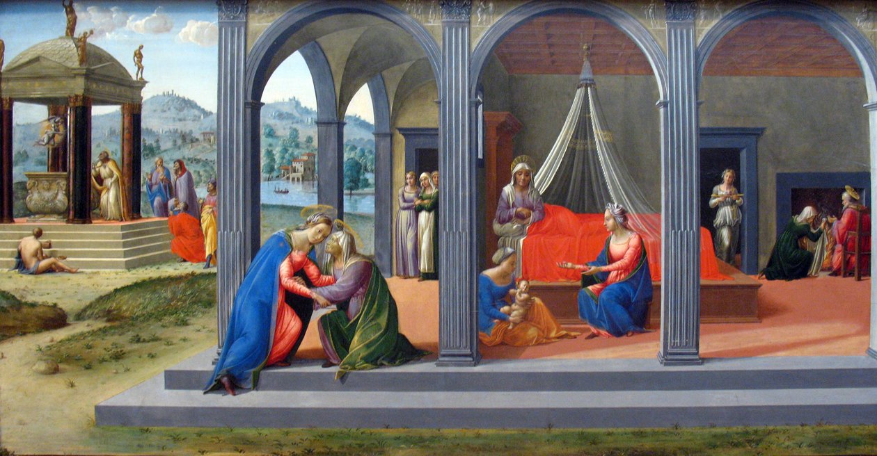 Scener fra Johannes Døperens liv av Francesco Granacci