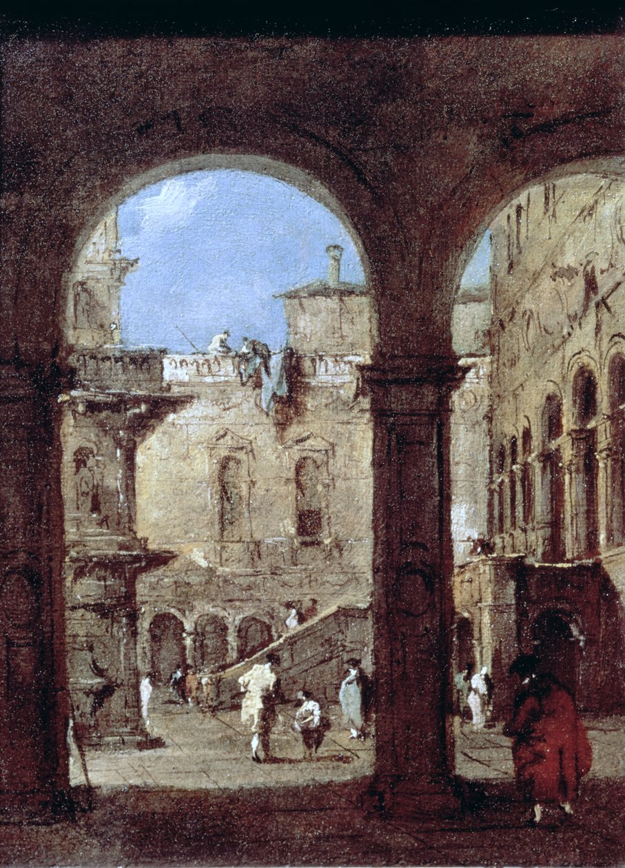 Arkitektonisk Capriccio, ca. 1770 av Francesco Guardi