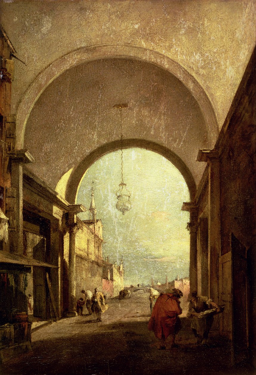 City View, 1775-80 (panel) av Francesco Guardi