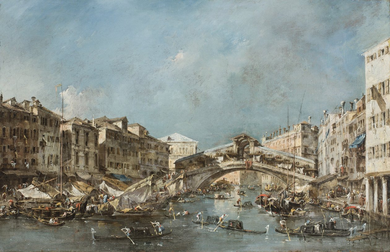 Rialtobroen, ca. 1775 av Francesco Guardi