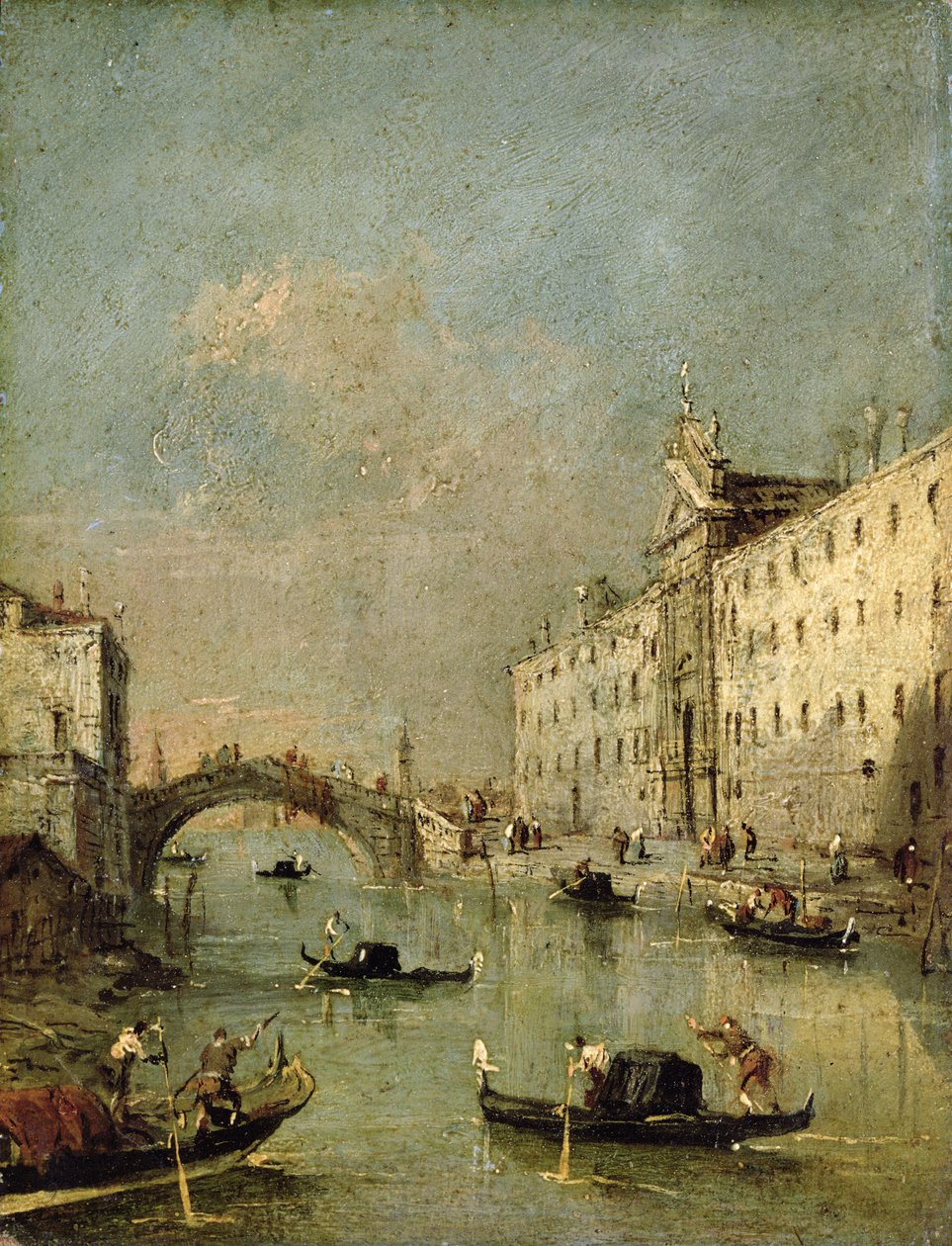 Venezia, Rio dei Mendicanti av Francesco Guardi